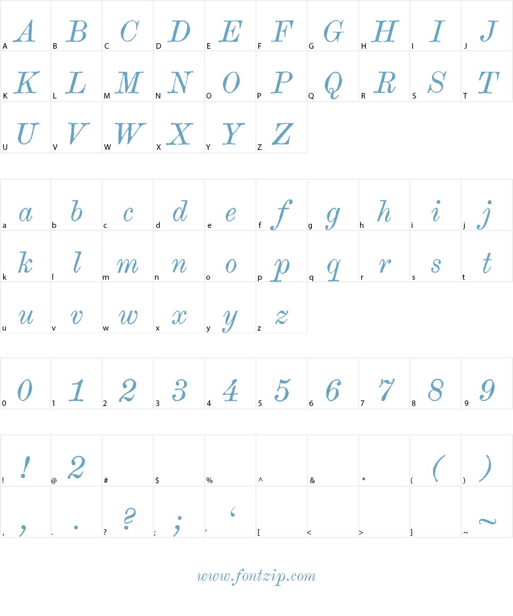 Century Modern Font Character